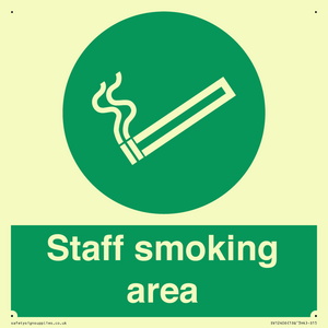Staff smoking area